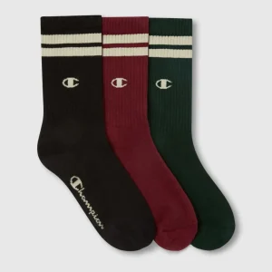 3-Pack Adult Mid Crew Multi Logo Socks