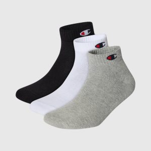 3-Pack Kids’ Quarter Socks with Script Logo and C