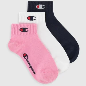 3-Pack Kids’ Quarter Socks with Script Logo and C