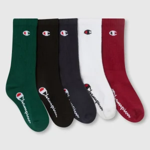 5-Pack Kids’ Mid-Crew Essentials Logo Socks