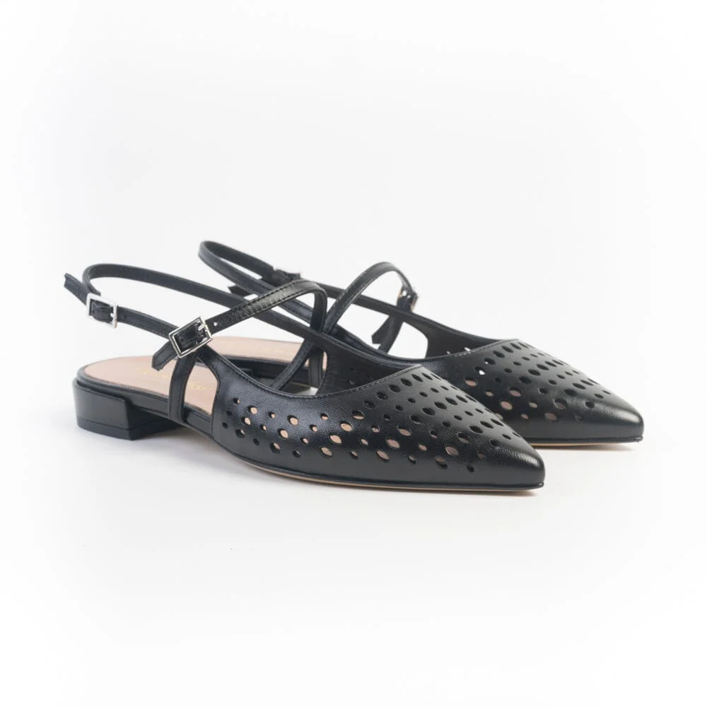 CappellettoShop - Sling Back - Pauline82 - nero traforato - immagine 2