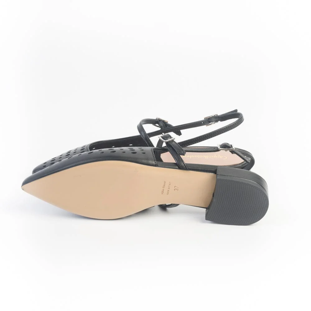 CappellettoShop - Sling Back - Pauline82 - nero traforato - immagine 6