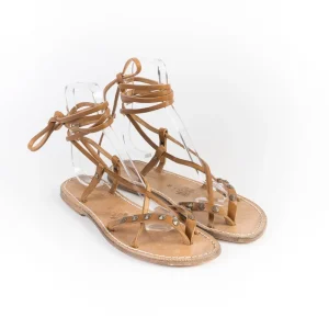 SACHET - Sandali bassi Infradito  -617 - Cuoio Borchie