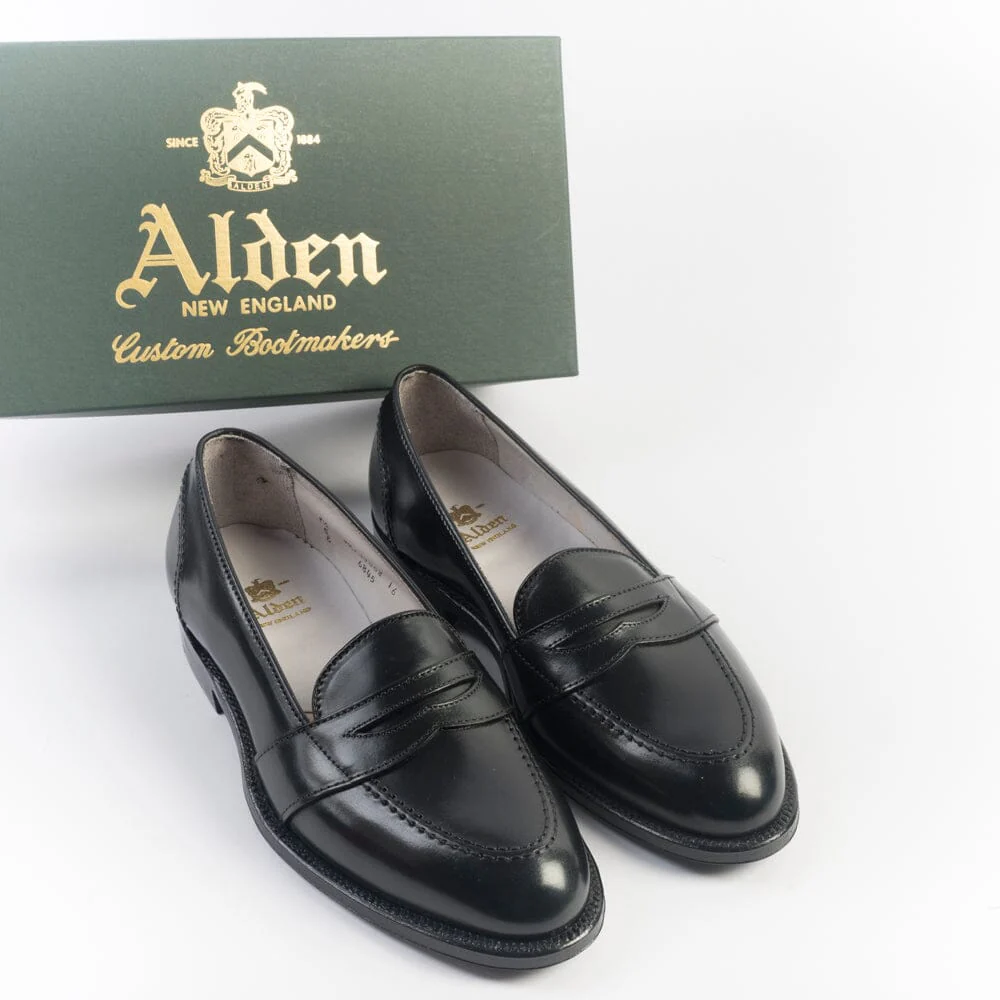 ALDEN - 6845 - Mocassino Full Strap - Cordovan Nero - immagine 2