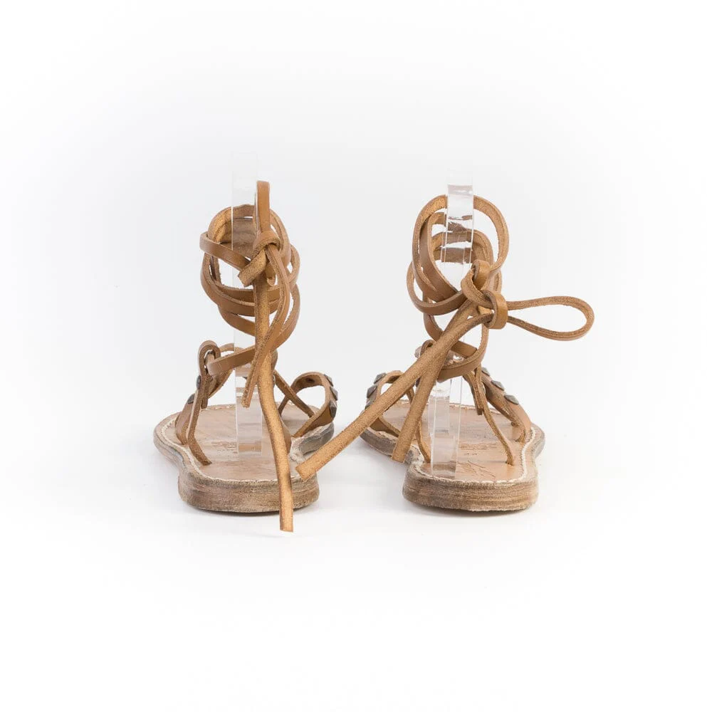 SACHET - Sandali bassi Infradito -617 - Cuoio Borchie - immagine 6