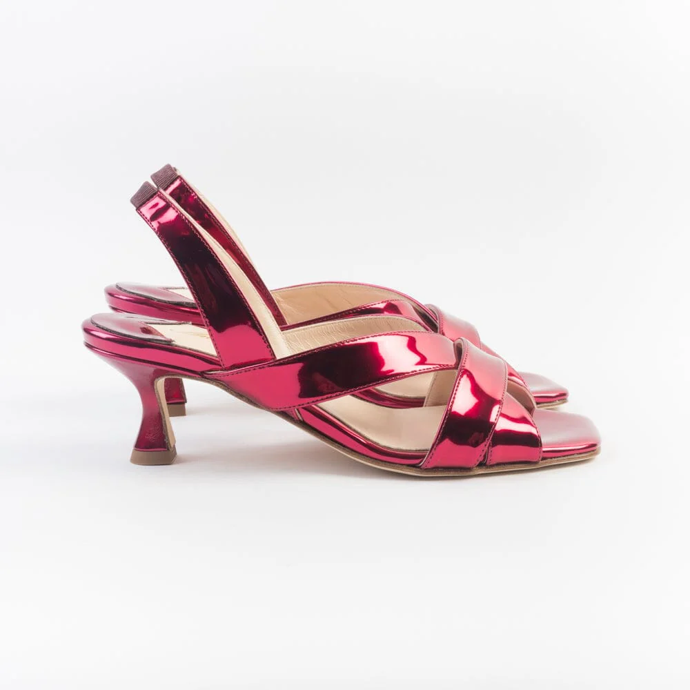 ANNA F. - Sandali con Tacco - 3800 - Rosso Specchio - immagine 4