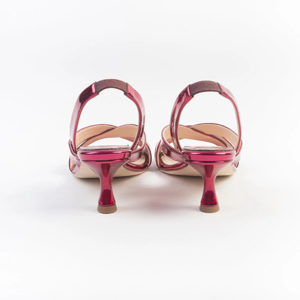 ANNA F. - Sandali con Tacco - 3800 - Rosso Specchio - immagine 5