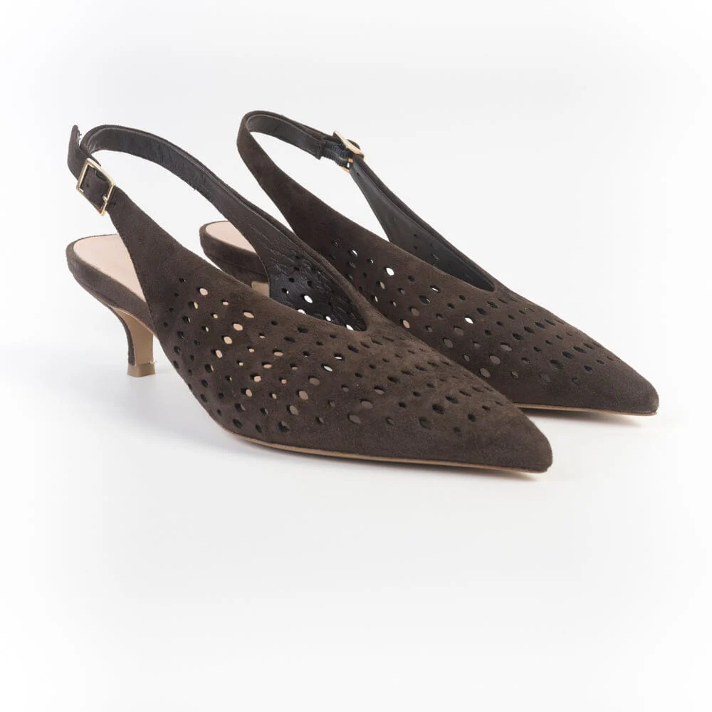 CappellettoShop - Sling Back - Fany24 - Velour Moro - immagine 2