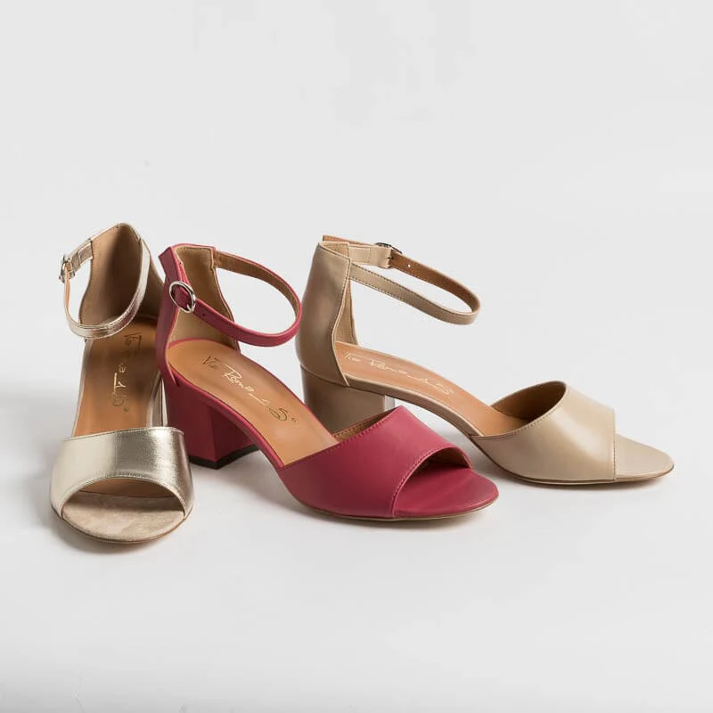 VIA ROMA 15 - Sandali con Tacco - 3065 - Nappa Fragola - immagine 7