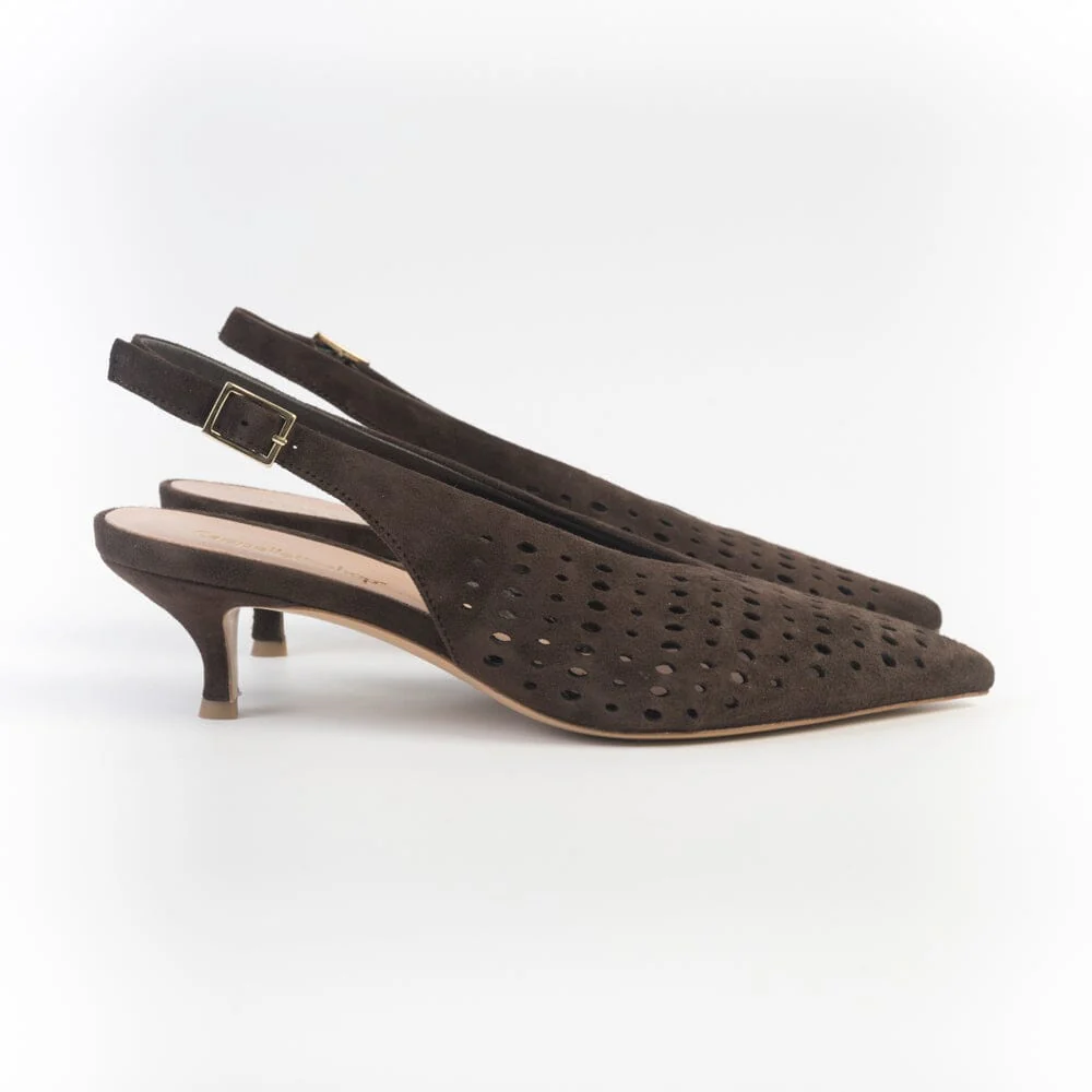CappellettoShop - Sling Back - Fany24 - Velour Moro - immagine 4