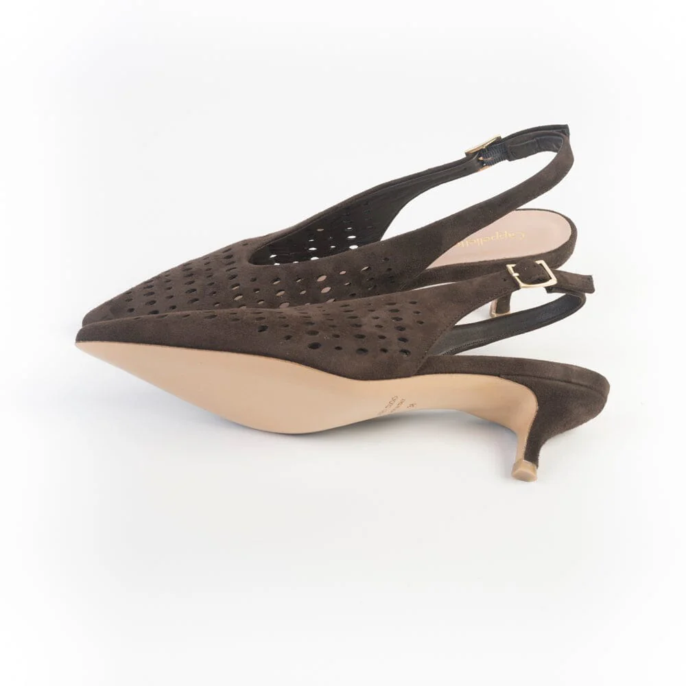 CappellettoShop - Sling Back - Fany24 - Velour Moro - immagine 6