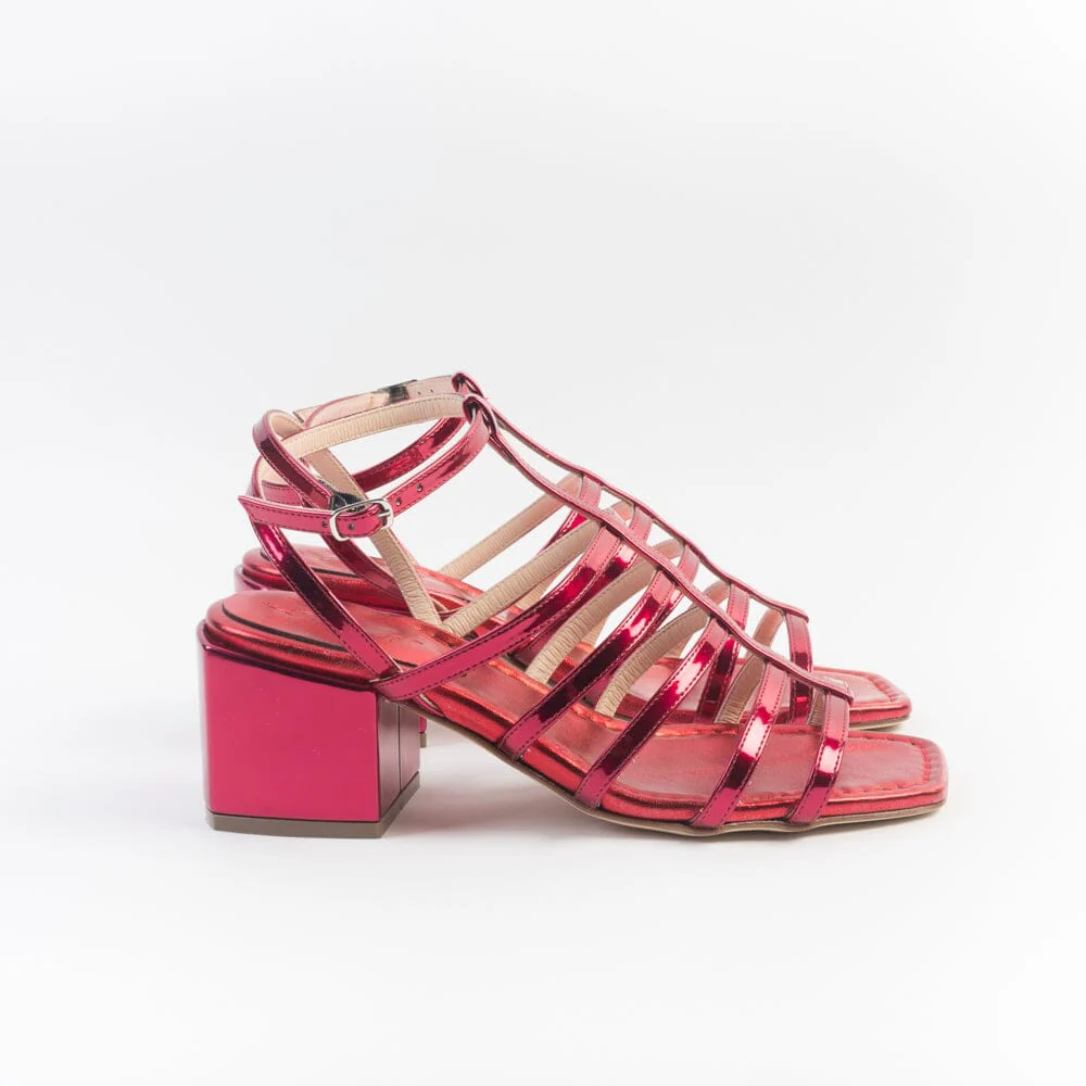 ANNA F. - Sandali con Tacco - 3814 - Rosso specchio - immagine 4