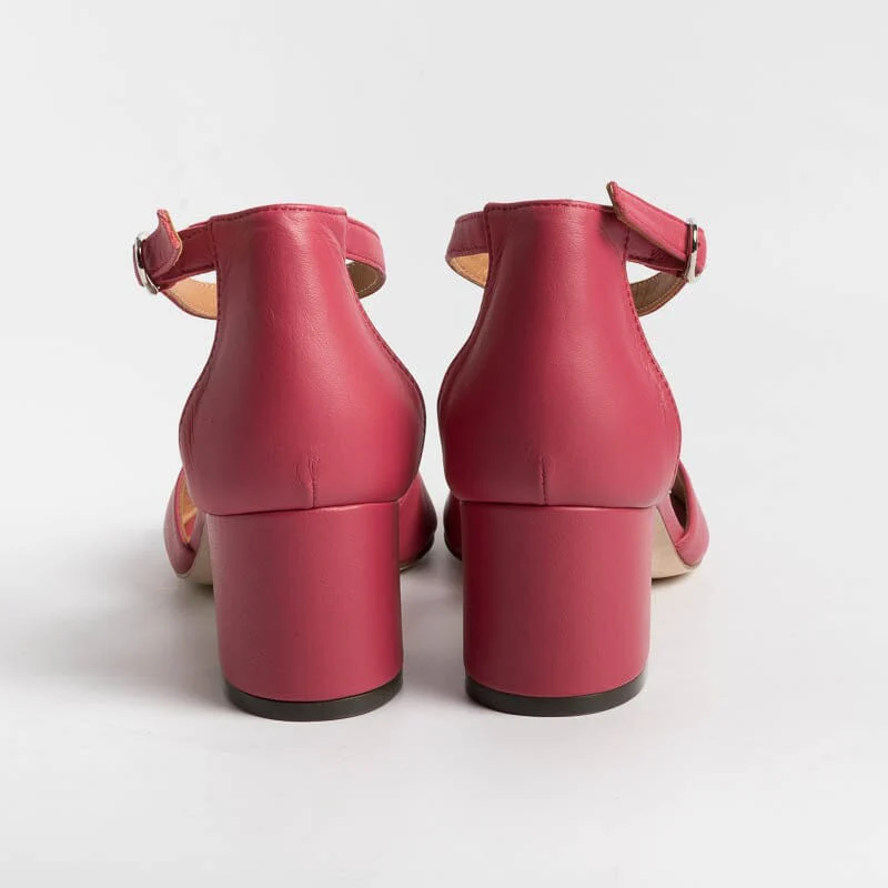 VIA ROMA 15 - Sandali con Tacco - 3065 - Nappa Fragola - immagine 5