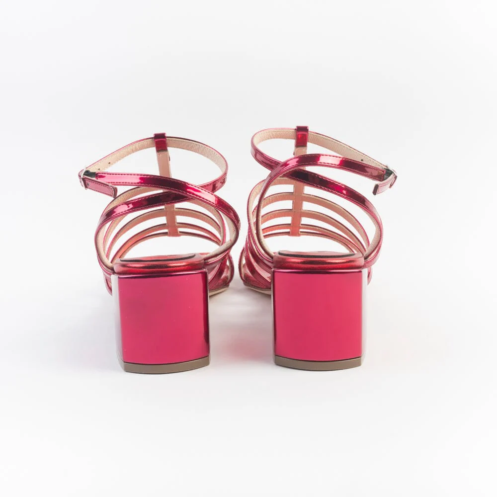 ANNA F. - Sandali con Tacco - 3814 - Rosso specchio - immagine 5