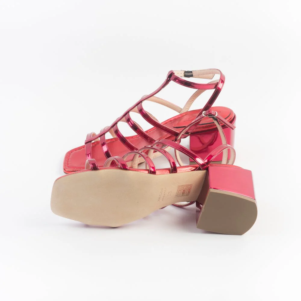 ANNA F. - Sandali con Tacco - 3814 - Rosso specchio - immagine 6