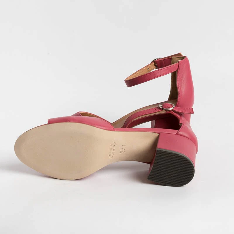 VIA ROMA 15 - Sandali con Tacco - 3065 - Nappa Fragola - immagine 6