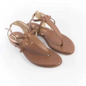 PAOLA FIORENZA - Sandali bassi infradito Triangolo - SS2505 - Cuoio
