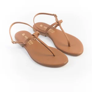 PAOLA FIORENZA - Sandali Bassi - Nodino - Cuoio