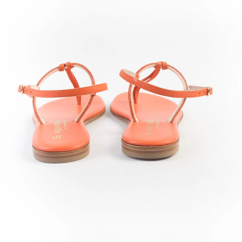 PAOLA FIORENZA - Sandali bassi infradito in microcristalli - FD05 - Arancione - immagine 5