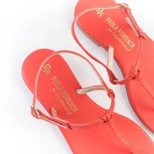 PAOLA FIORENZA - Sandali Bassi - Nodino - Corallo