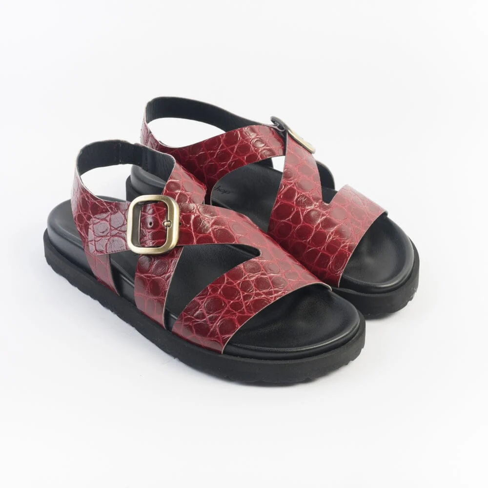 CappellettoShop - Sandali Bassi - 214 - Cocco Rosso
