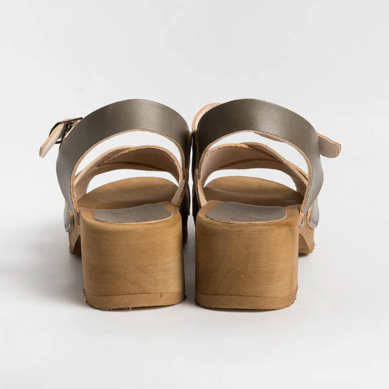 BOSABO - Sandali con Tacco- 457 - Kaki pelle - immagine 5