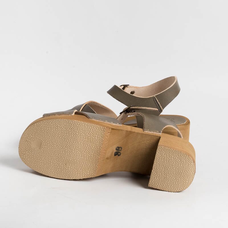 BOSABO - Sandali con Tacco- 457 - Kaki pelle - immagine 6