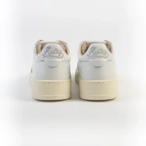 AUTRY - AULW HP02 - Sneakers LOW WOM LEA WHITE SILVER - Bianco silver