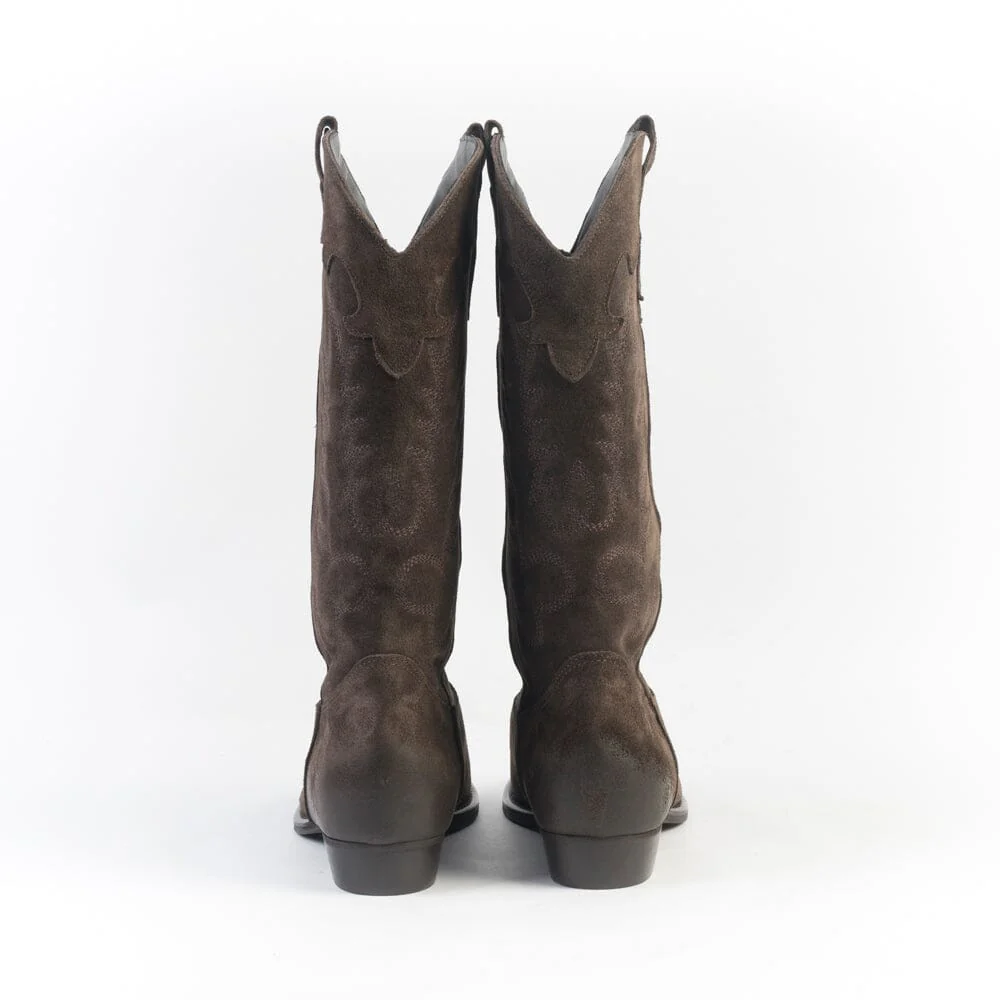 CAPPELLETTOSHOP - GM - Stivale Texano - Guatemala - Camoscio Castagna - immagine 5