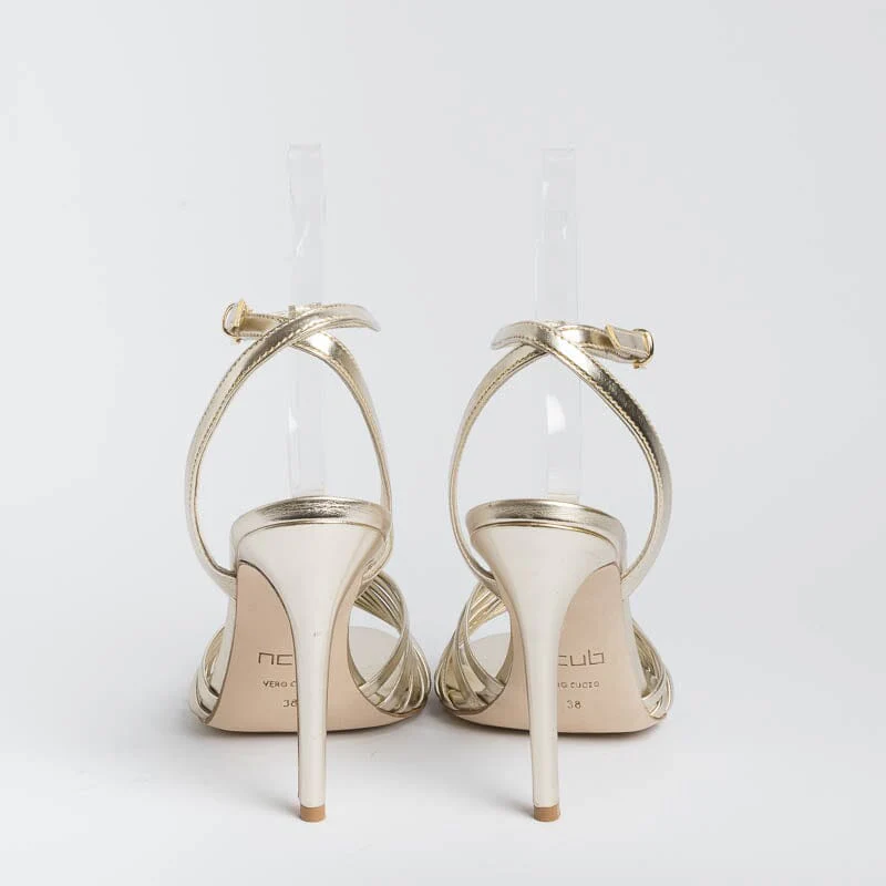 NCUB - Sandali con Tacco - Sole 19 - Laminato Platino - immagine 5