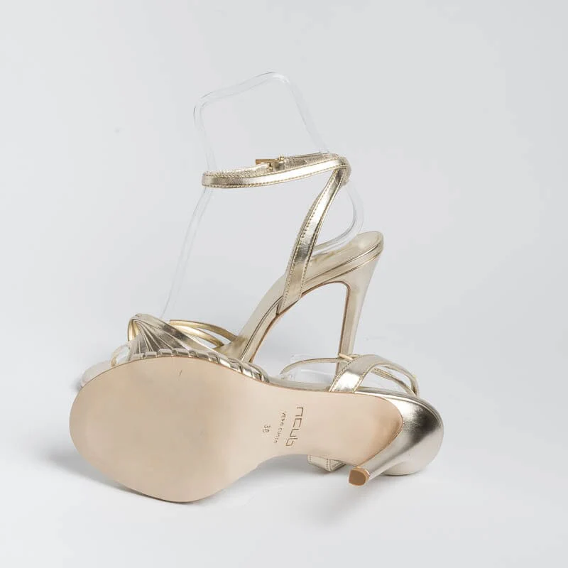 NCUB - Sandali con Tacco - Sole 19 - Laminato Platino - immagine 6