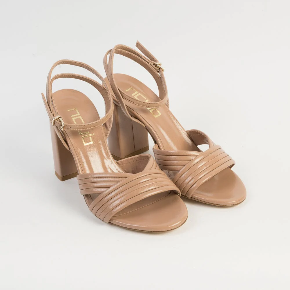 NCUB - Sandali con Tacco - FENTY92 - Pelle Torrone Naturale - immagine 3