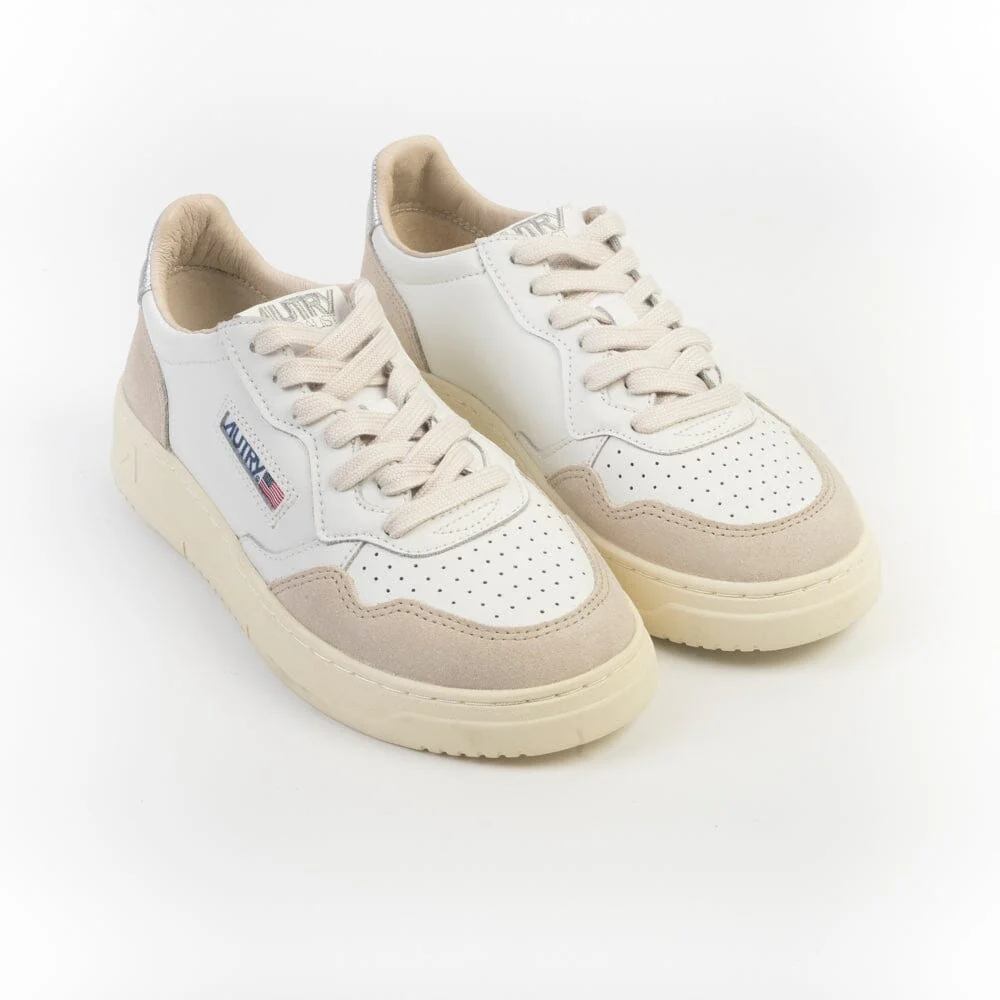 AUTRY - AULW LS74 -Sneakers LOW WOM LEAT - Bianco Silver - immagine 2