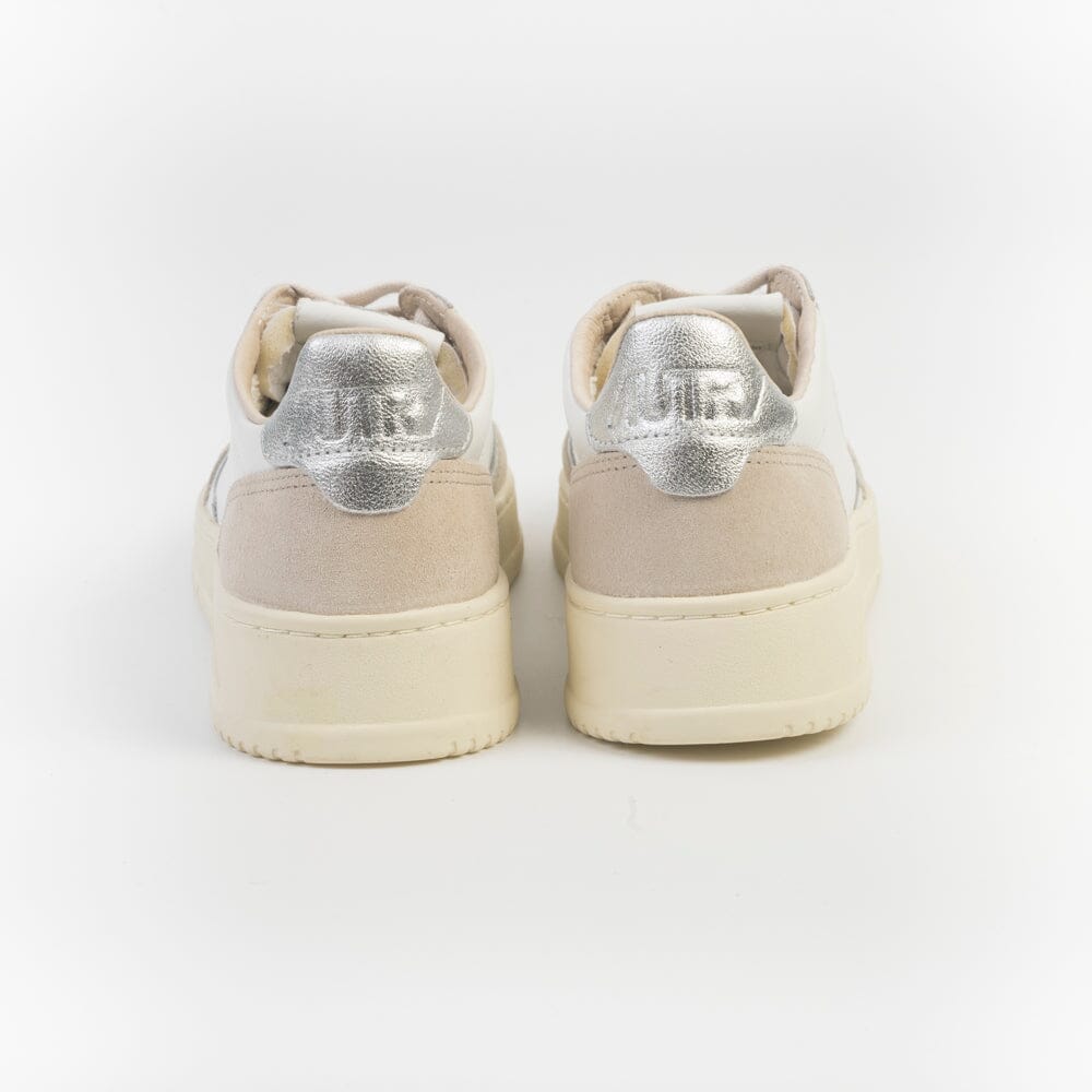 AUTRY - AULW LS74 -Sneakers LOW WOM LEAT - Bianco Silver - immagine 5