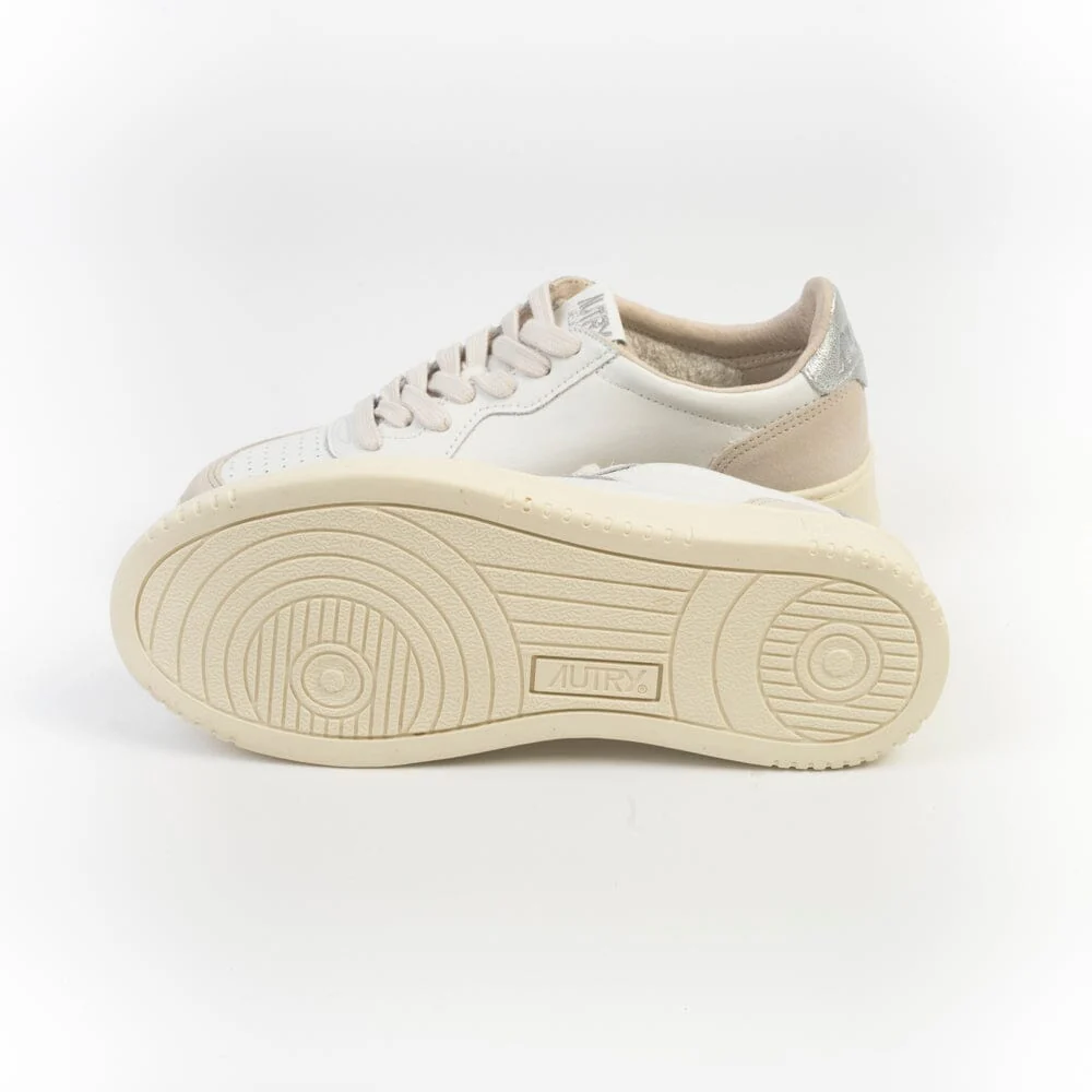 AUTRY - AULW LS74 -Sneakers LOW WOM LEAT - Bianco Silver - immagine 6