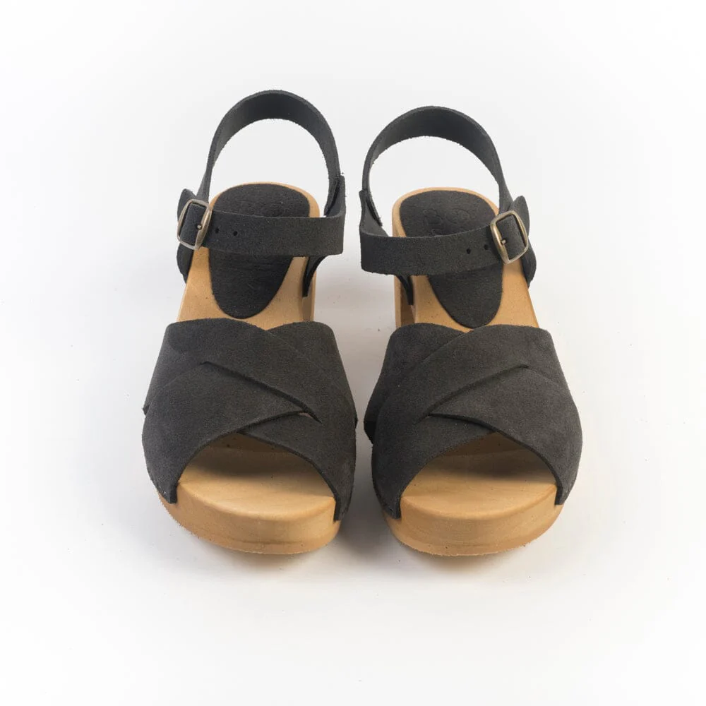 BOSABO - Sandali con Tacco- 457 - Camoscio Moka - immagine 3