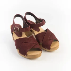 BOSABO -  Sandali con Tacco- 457 - Camoscio Bordeaux