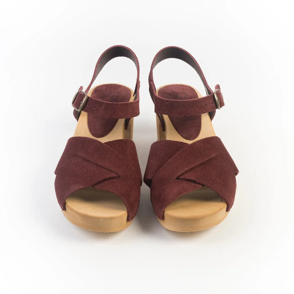 BOSABO - Sandali con Tacco- 457 - Camoscio Bordeaux - immagine 3