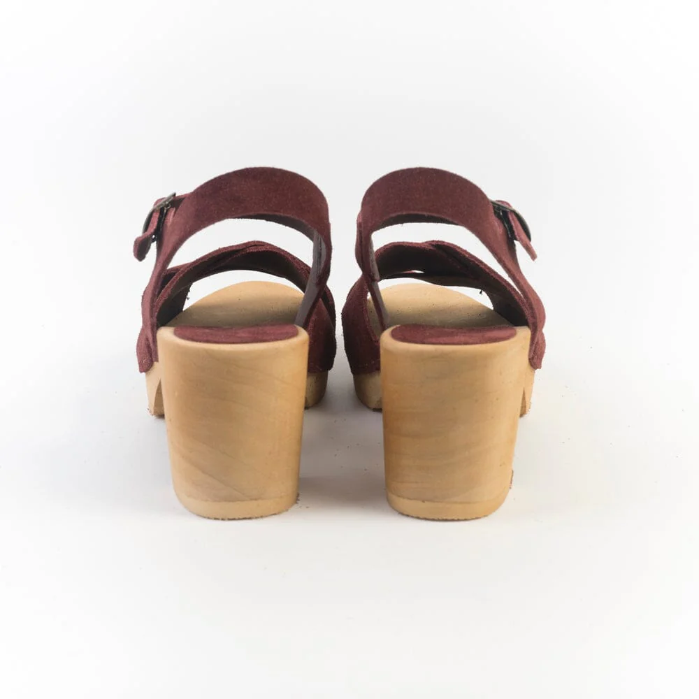 BOSABO - Sandali con Tacco- 457 - Camoscio Bordeaux - immagine 5