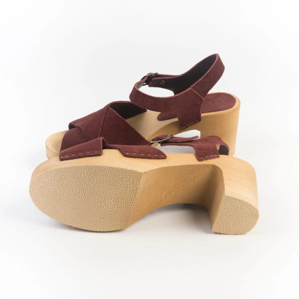 BOSABO - Sandali con Tacco- 457 - Camoscio Bordeaux - immagine 6