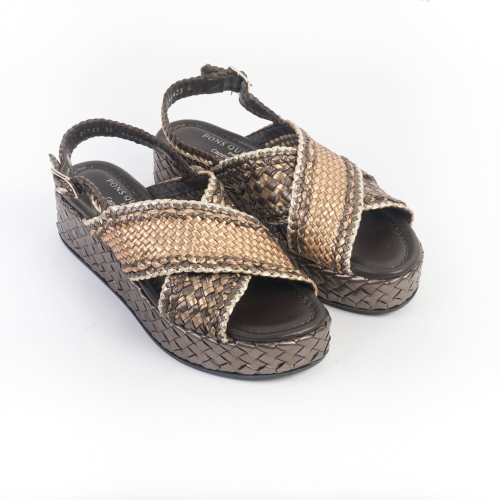 PONS QUINTANA - Sandali Zeppa - Forli 10732 - Marrone Bronzo
