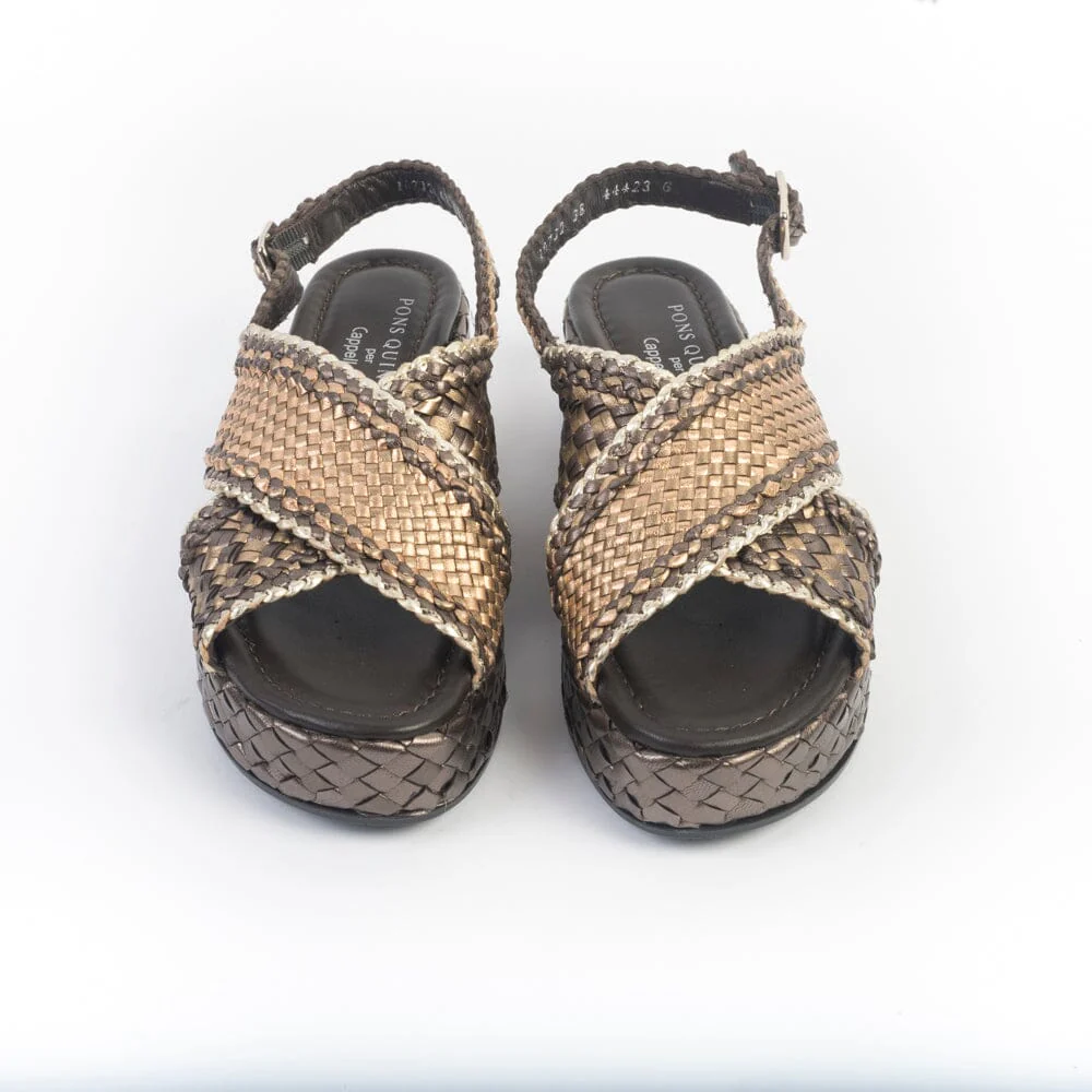 PONS QUINTANA - Sandali Zeppa - Forli 10732 - Marrone Bronzo - immagine 3