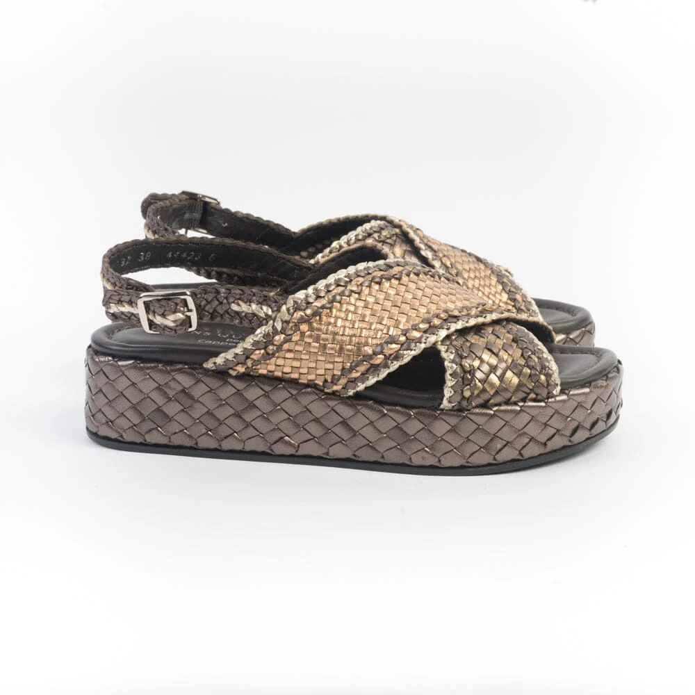 PONS QUINTANA - Sandali Zeppa - Forli 10732 - Marrone Bronzo - immagine 4