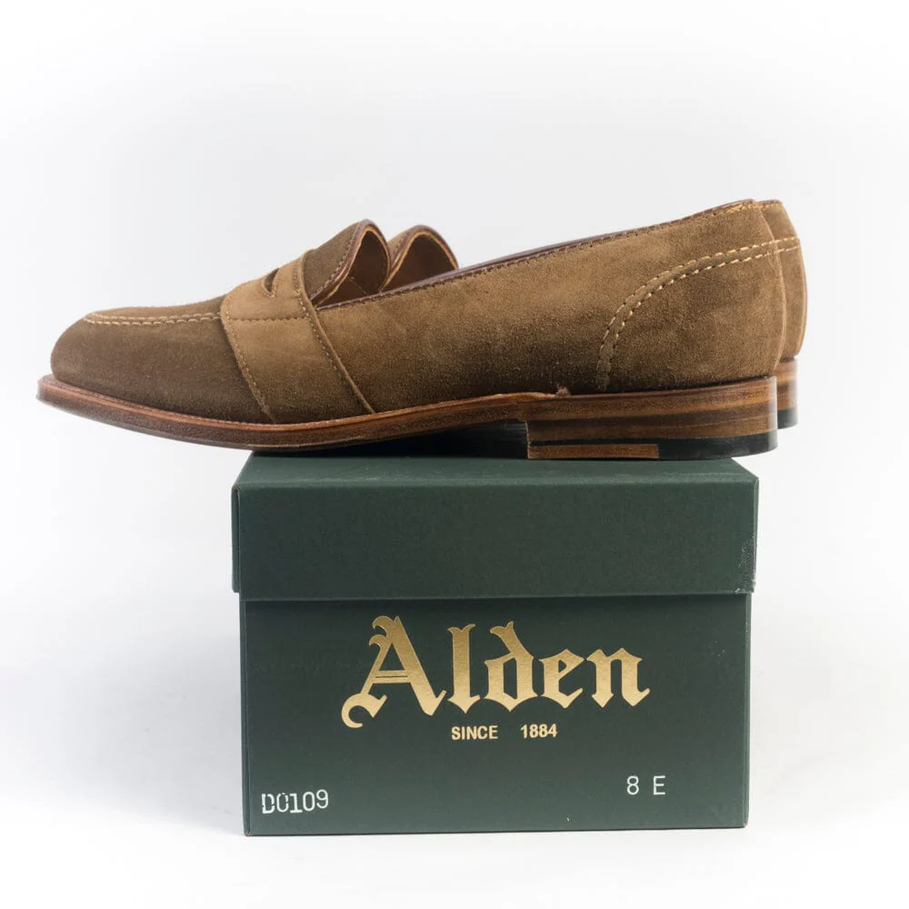 ALDEN - D0109 - Mocassino Full Strap - Camoscio Snuff - immagine 2