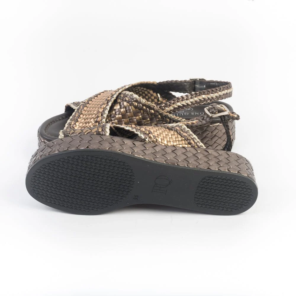 PONS QUINTANA - Sandali Zeppa - Forli 10732 - Marrone Bronzo - immagine 6