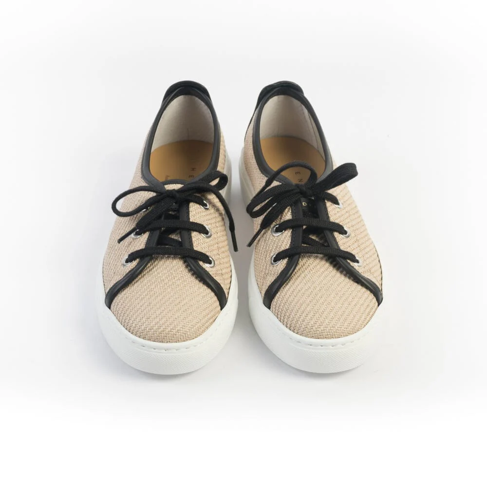 HENDERSON - Sneakers - CANDY - Raffia Beige Nero - immagine 3