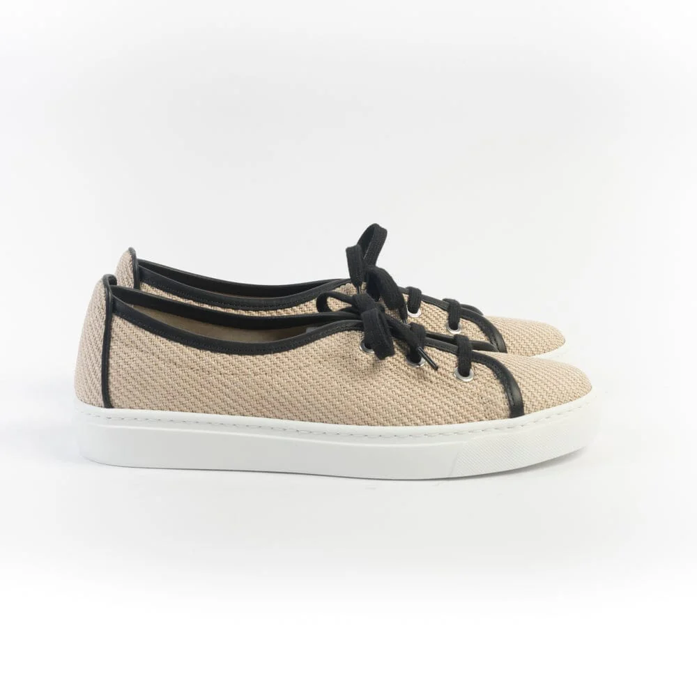 HENDERSON - Sneakers - CANDY - Raffia Beige Nero - immagine 4
