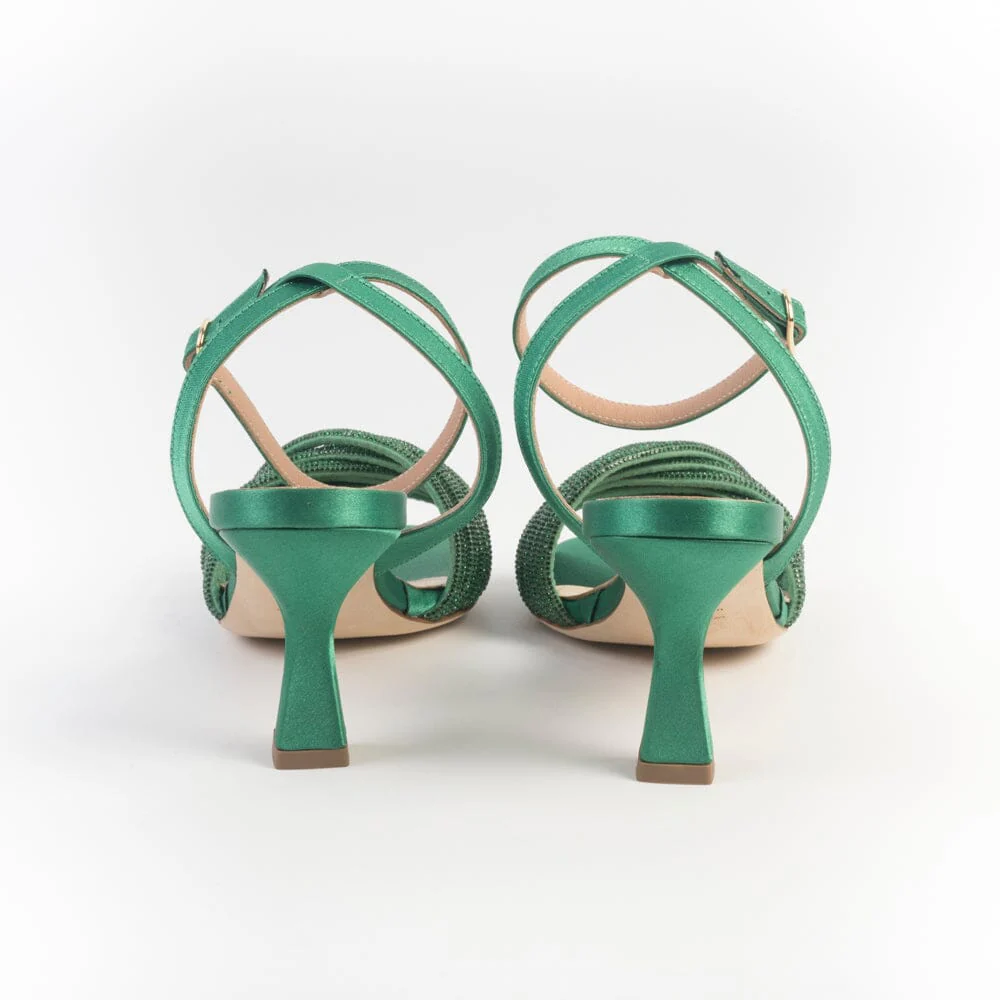 PAOLA FIORENZA - Sandali con Tacco - 2505 Raso Verde - immagine 5