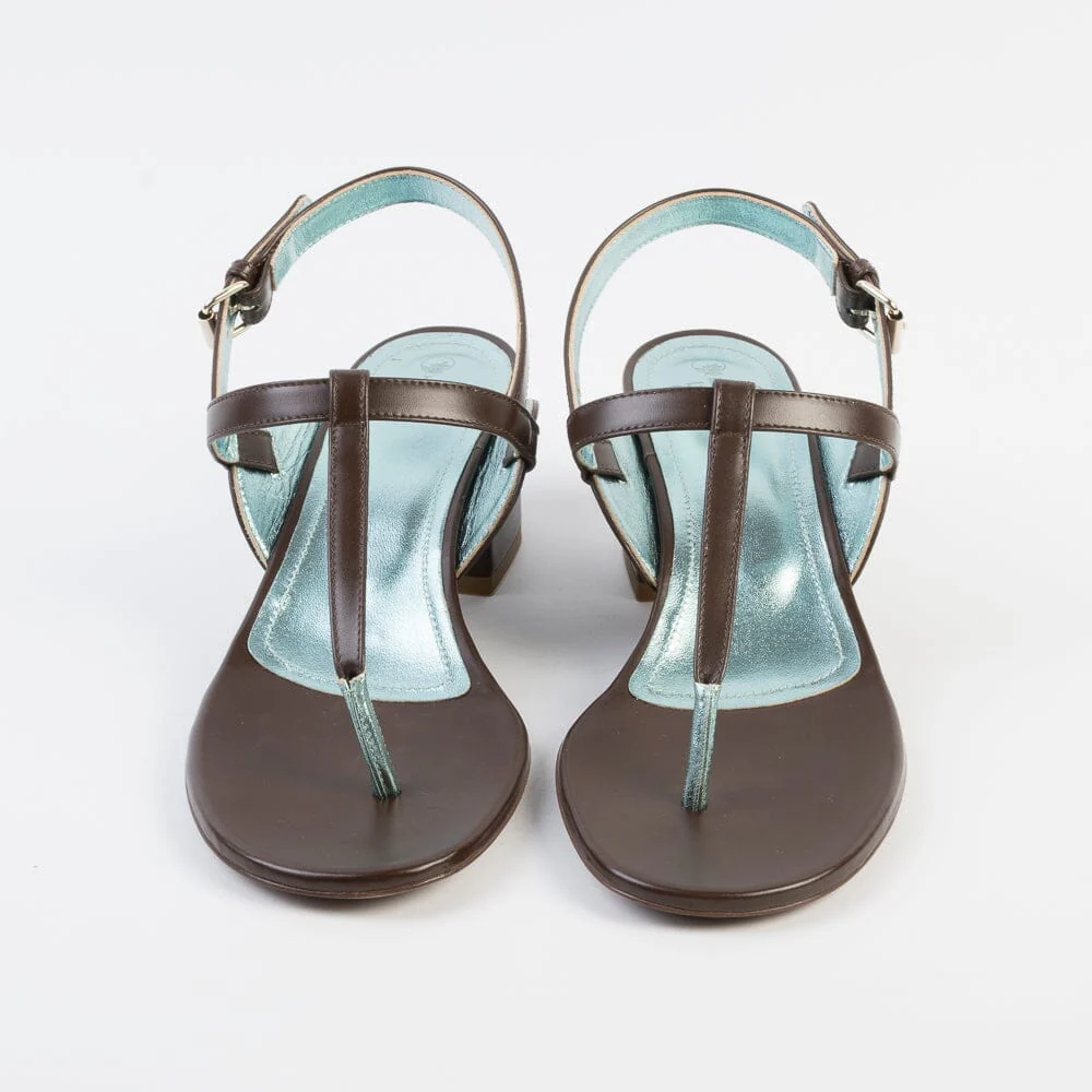 RELAC - Sandali con Tacco - Infradito - Mod. 004 - Pelle Testa di Moro - immagine 3