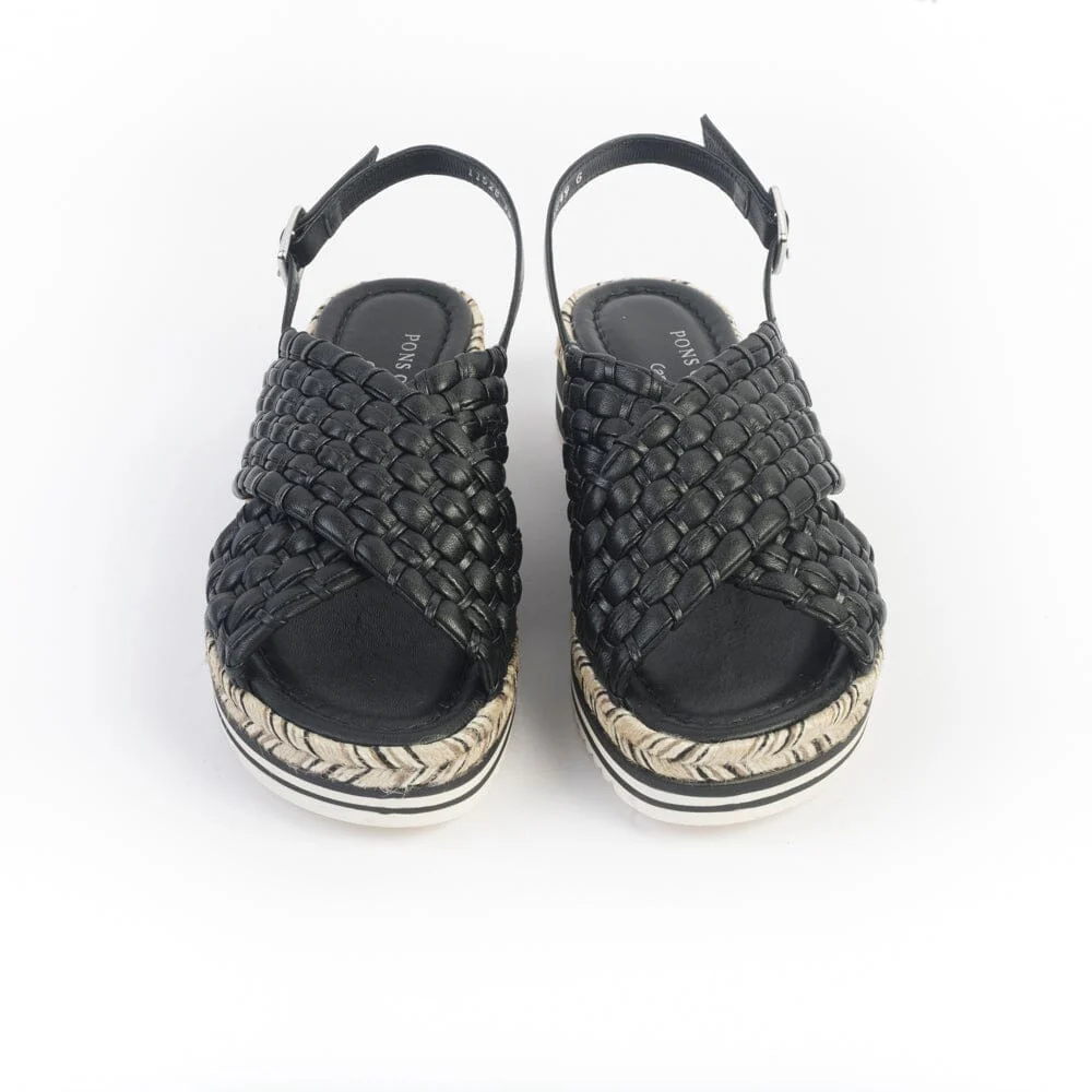 PONS QUINTANA - Sandali Zeppa - MILAN 11528 - Nero - immagine 5